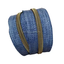 #5 Denim tape rainbow  nylon zipper
