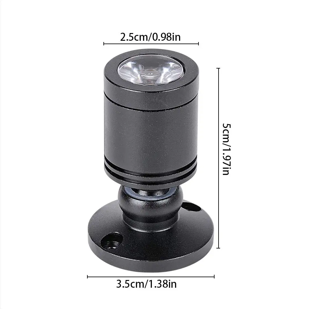 LED USB 5V Led Spot Light 3W Surface Mounted Cabinet Showcase Counter Jewelry Lamp Rotatable Angle Ceiling Mini Spotlight