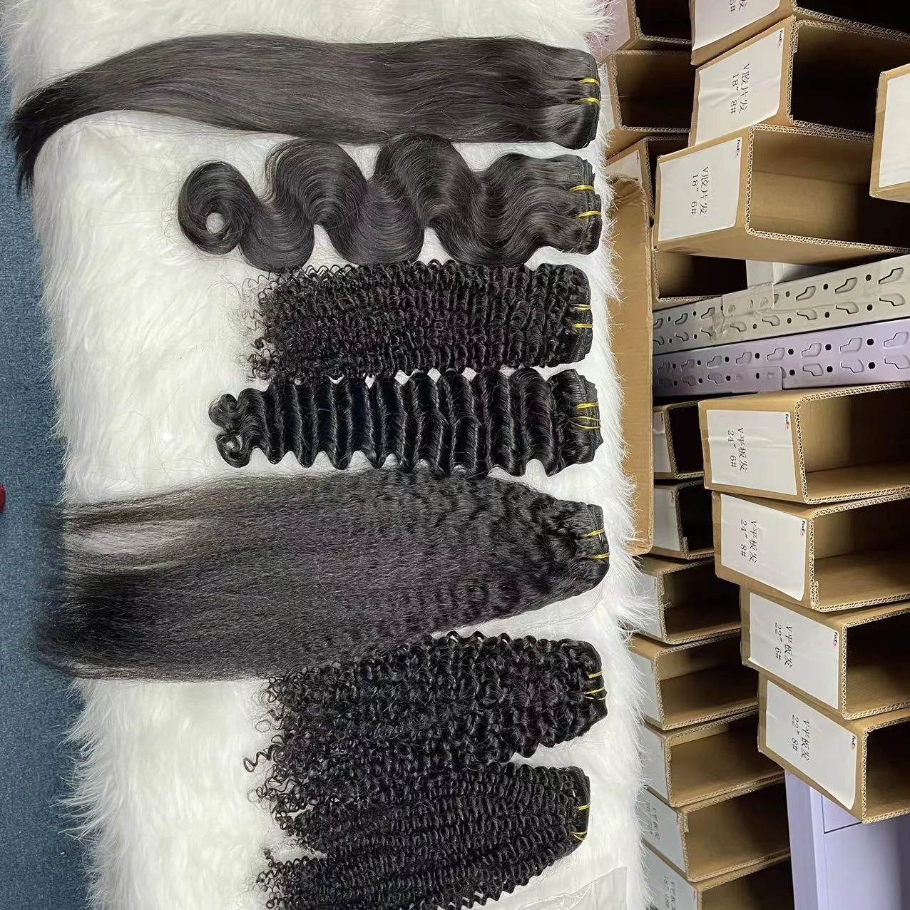 Amara hair 16A grade extensions clip ins 100 human natural hair curly clip in double drawn seamless clip in human hair extension