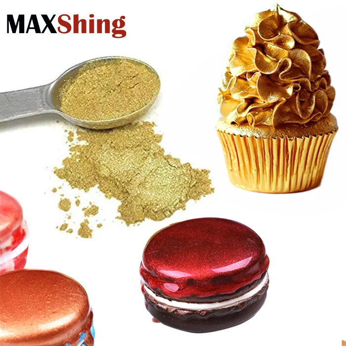  Пищевой краситель металлический жемчужный слюдяной пигмент Золотой пищевой блеск ингредиент пищевые добавки