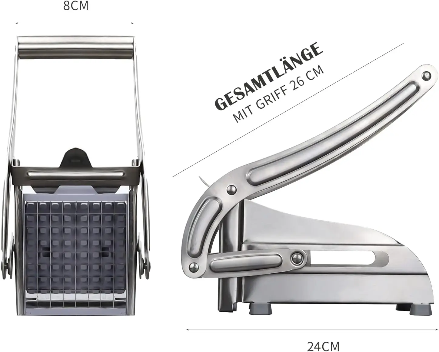 Sturdy Kitchen Gadgets Stainless Steel Vegetable Fruit Chips Slicer Manual Potato Cutter French Fries Cutter