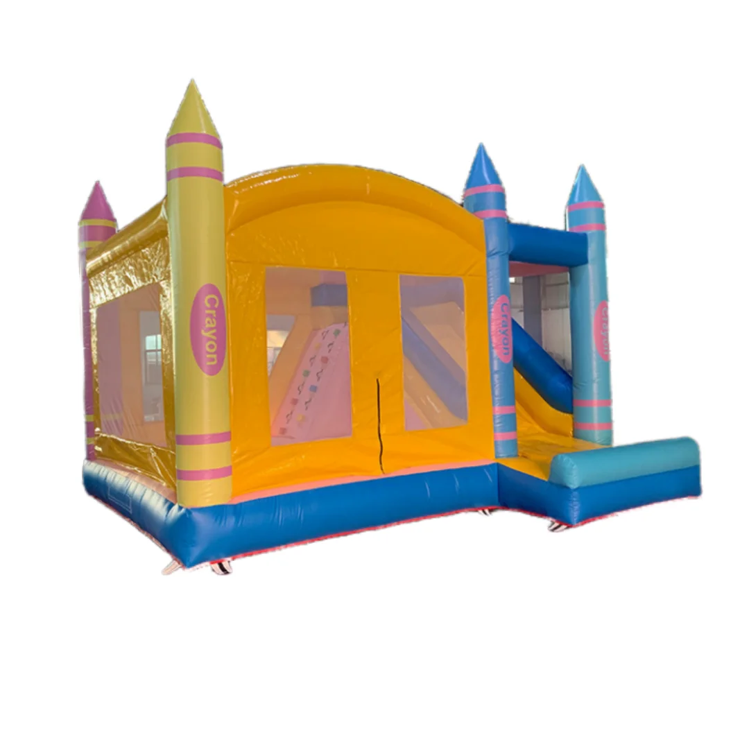 Commercial dry bouncer slide combo inflatable bouncy moonwalk jumping castle bounce house for kids adults