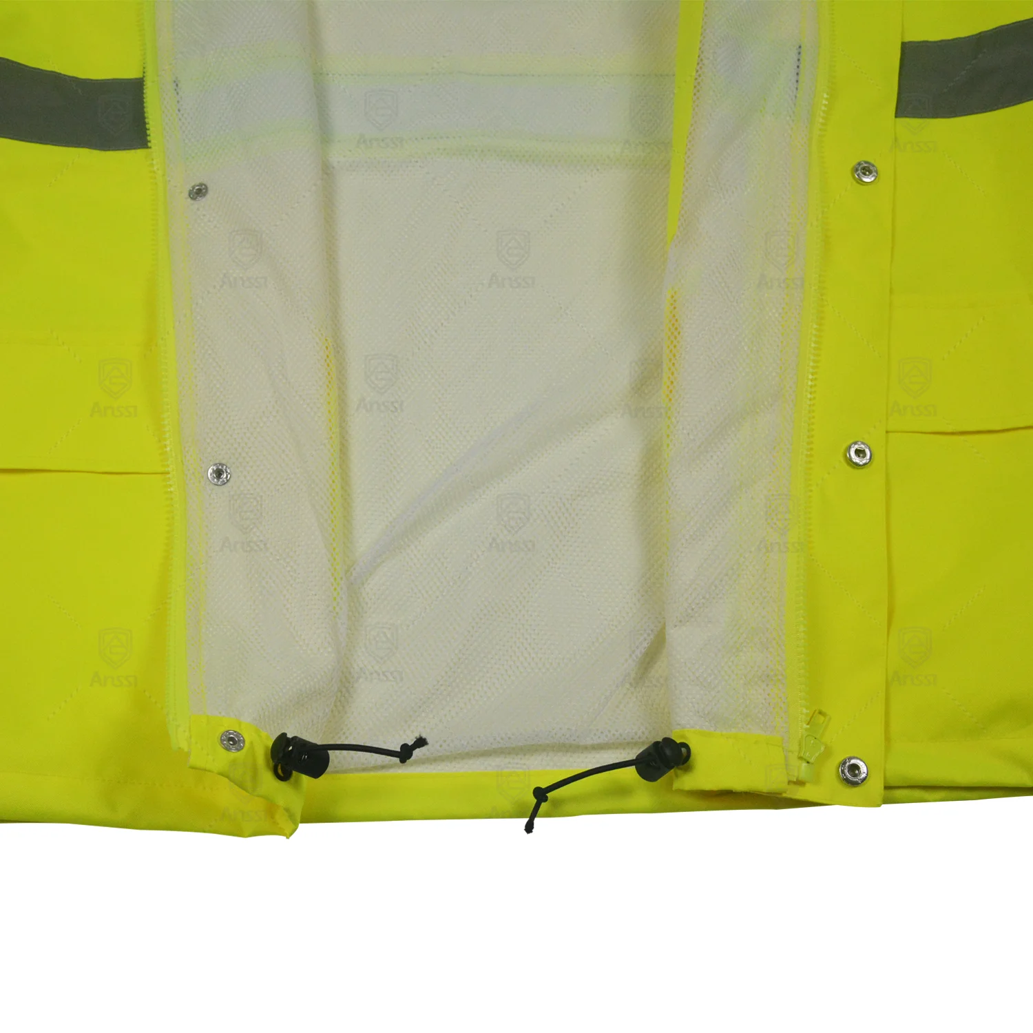 Customized 300D Oxford Fabric Waterproof Rain Suit High Visibility Wind Proof Reflective Raincoat With Pants