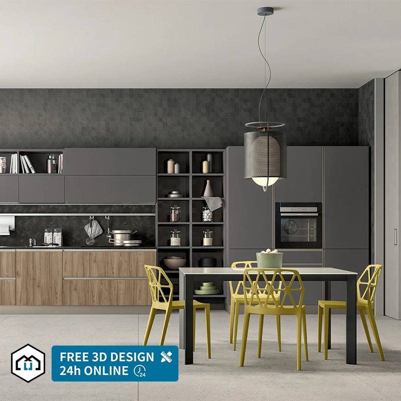 automatic Wholesale High End Modern Design Kitchen Furnitures Cabinet Solid Wood Custom Kitchen Cabinets With Island