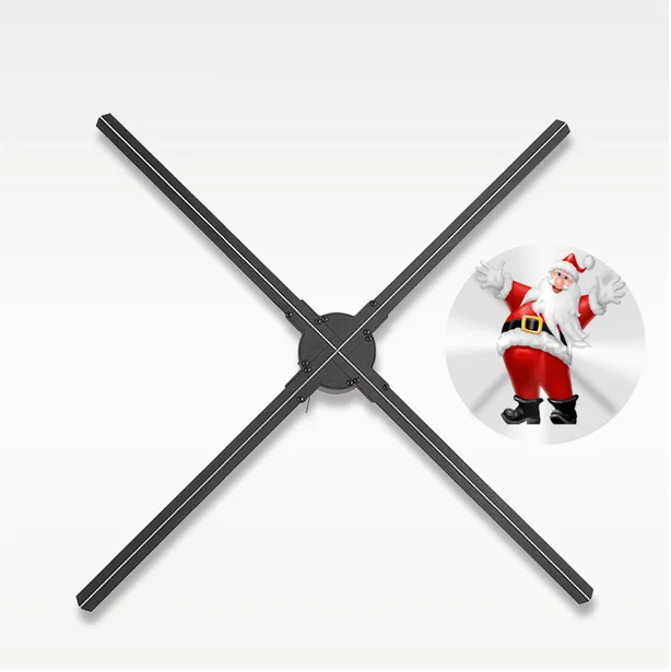 holographic 3d fan advertising machine 65cm  4K holographic projection without screen display air imaging APP control