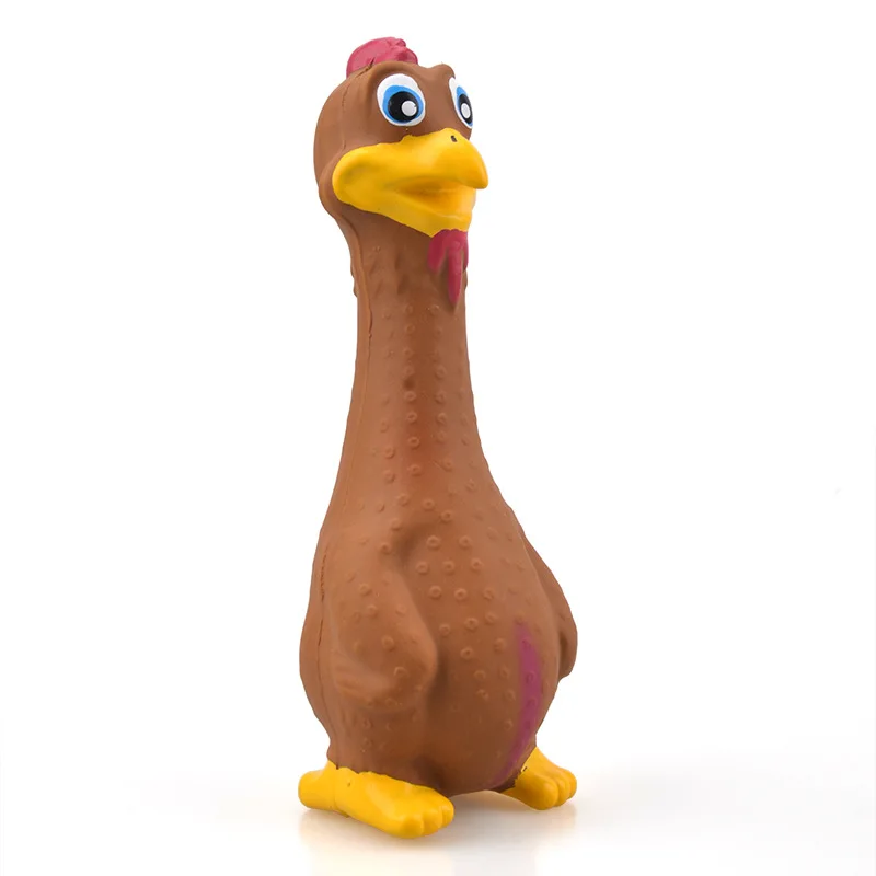 Pet training assorted colors large dog toy chicken with squeaker