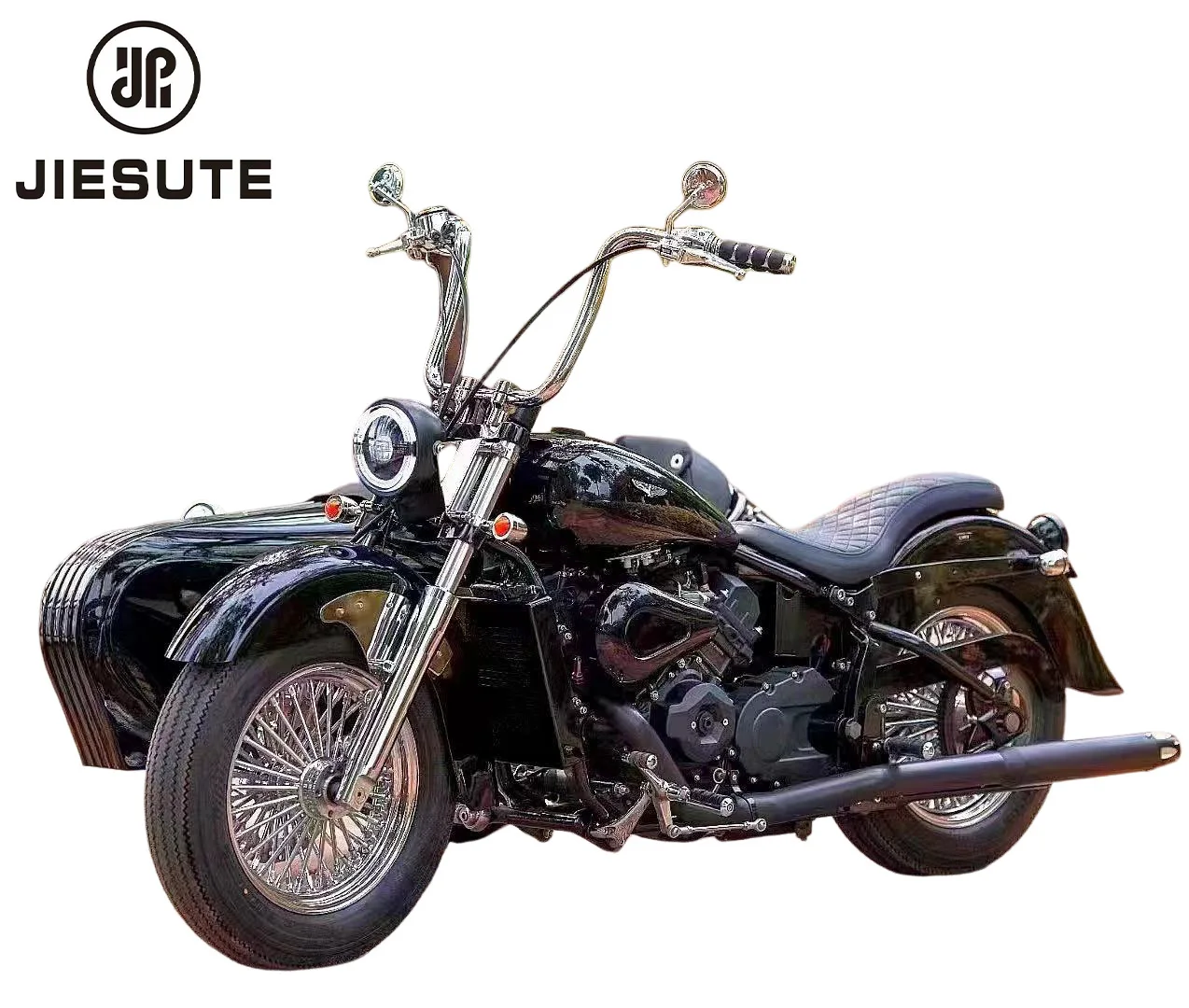 Новый мотоцикл CHONGQING JIESUTE 2023 800 куб. См Двухместный трехколесный велосипед Лидер продаж боковое автомобильное водяное охлаждение мощный использованный