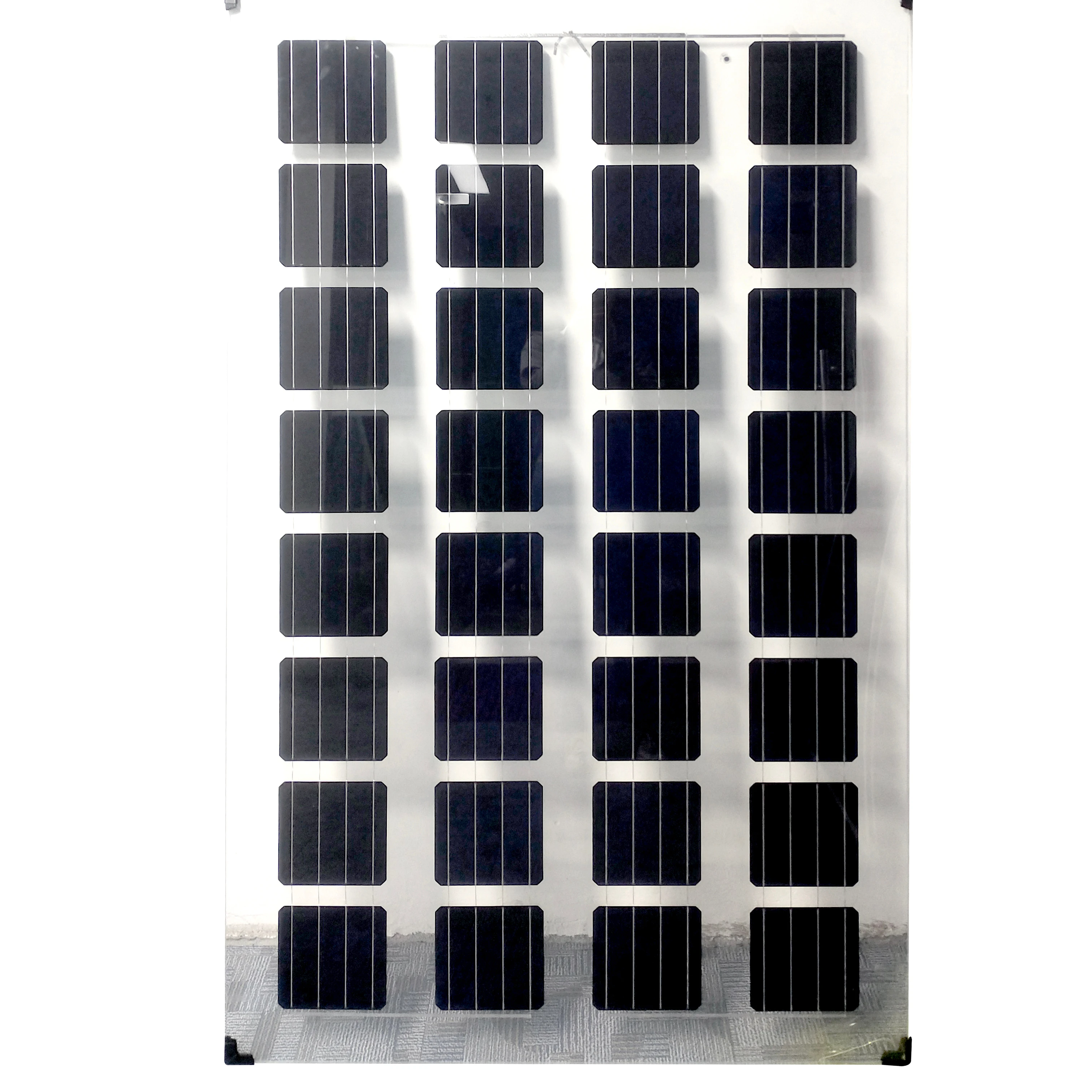 transparent pv module 300w Custom Shaped BIPV Transparent double Glass Solar Panel for window