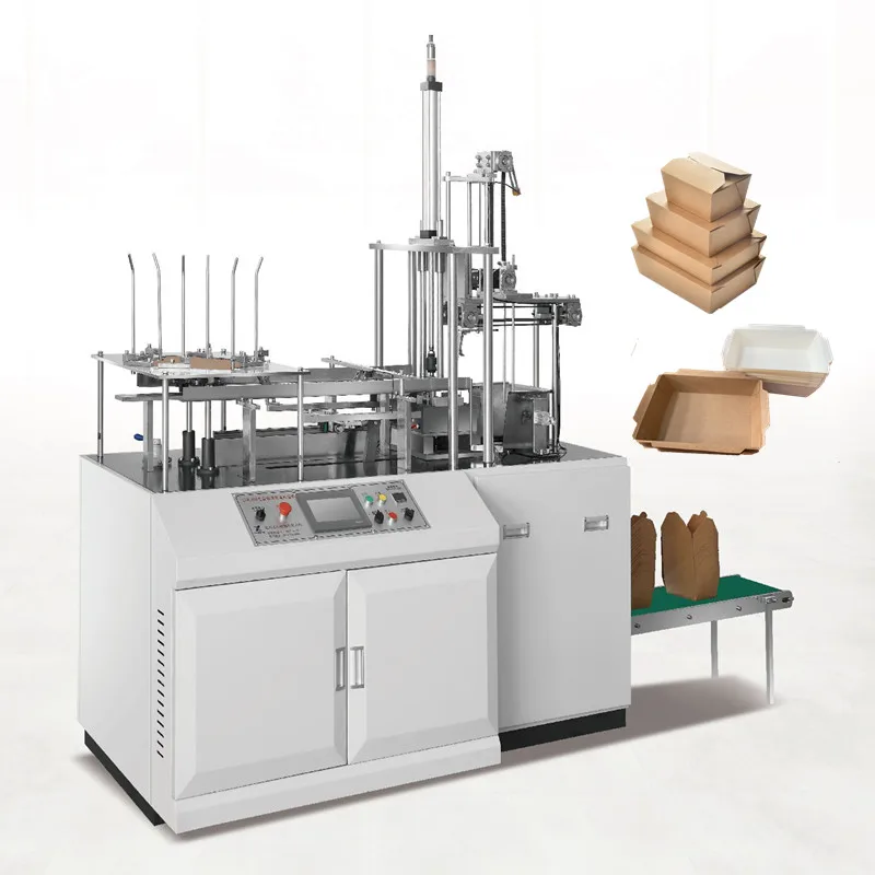 
ZX-RB Automatic PE coated paper box thermoforming machine/Take away box craft paper box making machine 