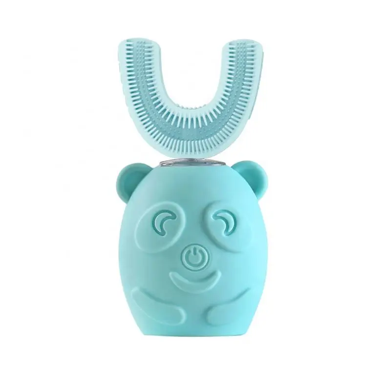 New Arrival  Wireless rechargeable sonic silicone U shaped USB charging nano toothbrush electric for kids