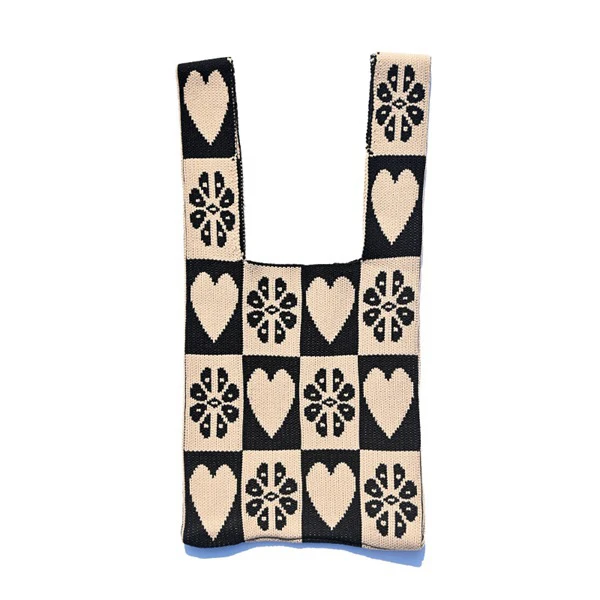 Hot-sale Fashion Unique Design Sense Digital Printing Knit Bag Summer New Vest Shape Letter Crochet Bag