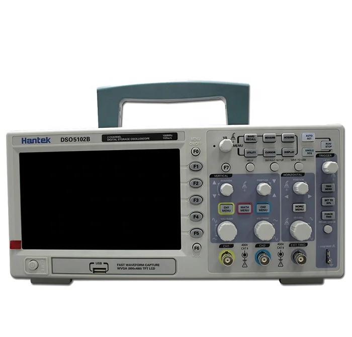 Hantek DSO5062B/DSO5102B/DSO5202B Digital Storage Oscilloscope 1GS/s USB 7' Color 2 Channels 2CH Record Length 1M USB