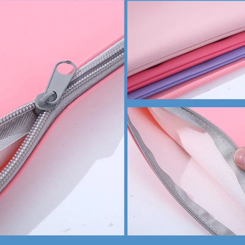 PU leather storage bank money pouch Custom Multi-color Portable Bill Cash Bag with Zipper Waterproof file document bag