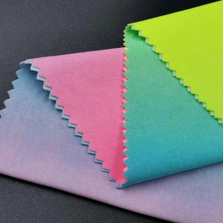 wholesale spandex lots mixed gradually changed color patchwork fabric for swimwear lingerie activewear