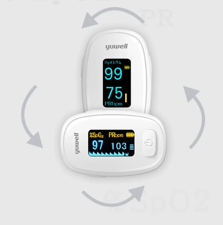 Medical equipments LED baby oximeter yuwell portable usb rechargeable pulse oximeter handheld finger rechargeable oximeter