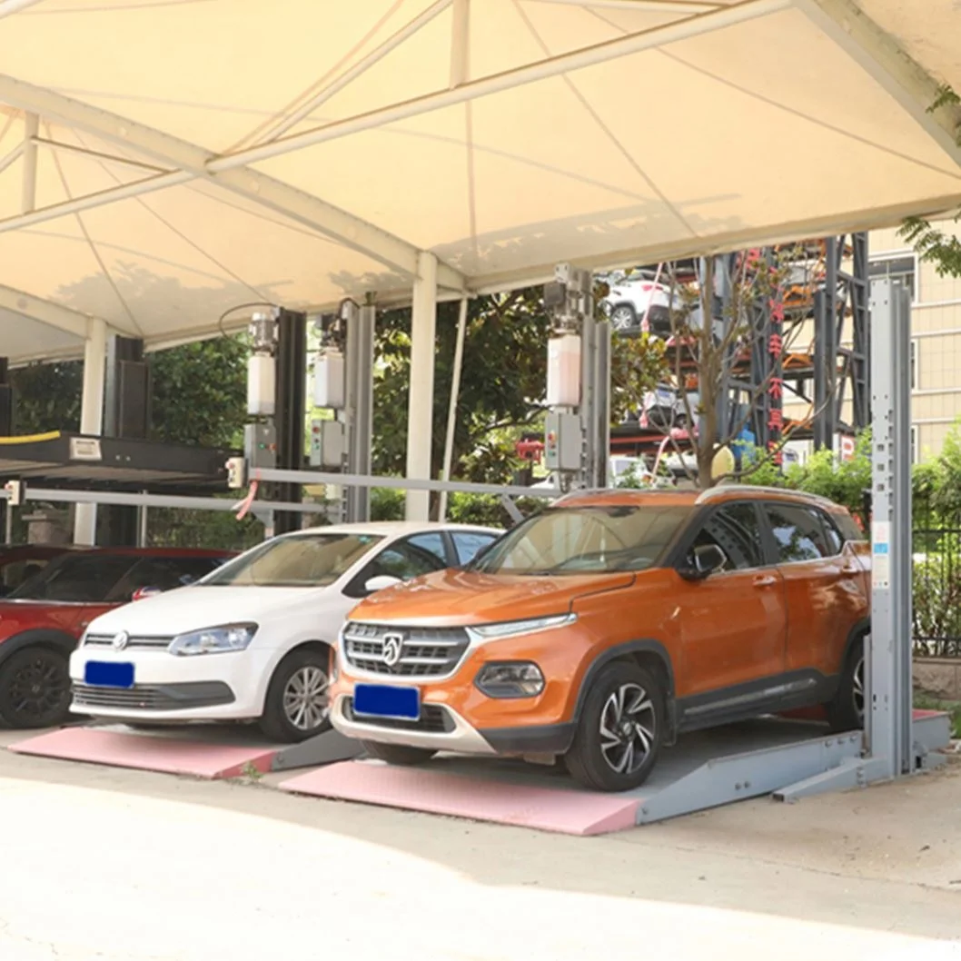 Double Level Auto Parking Equipment 2 Post Hydraulic Car Stacker Parking Lift