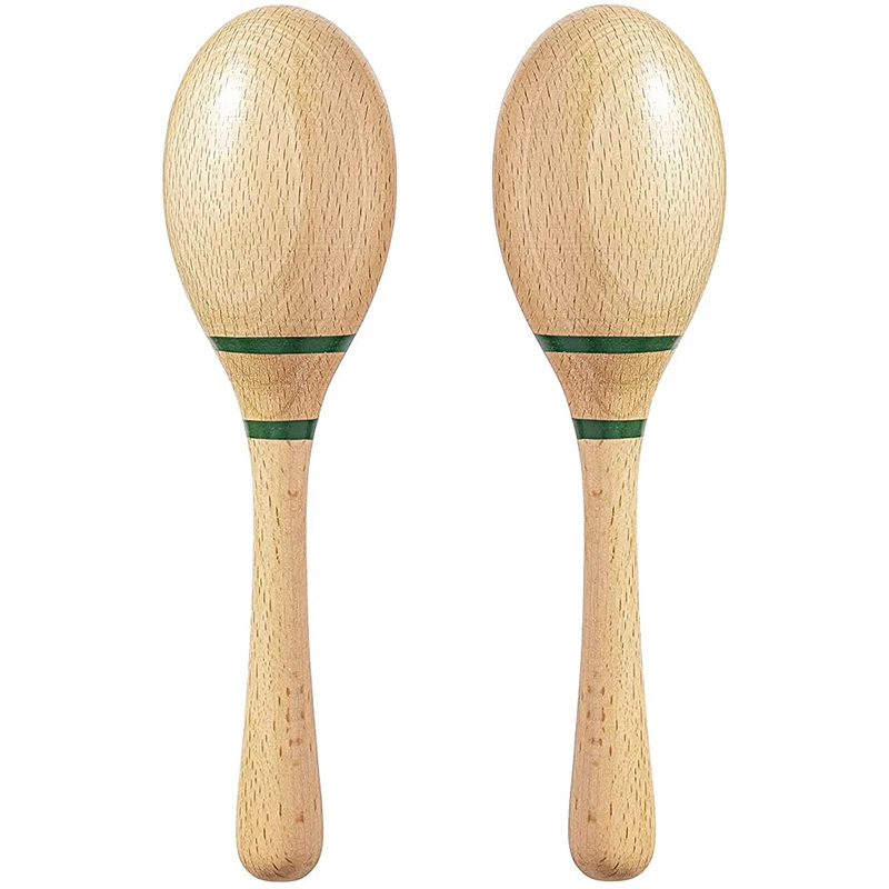 Wooden Varnish Sand Hammer Toy Kids Instrument Education Toy Musical Hand Shaker Maracas