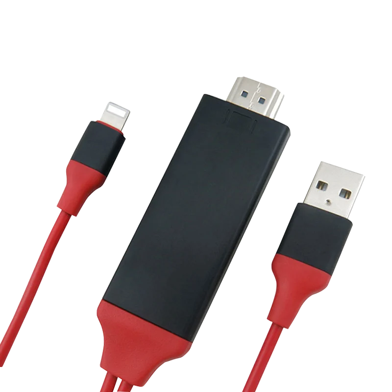 8-контактный usb-кабель для зарядки к HDMI кабель 2 в 1 адаптер для 2 м HDTV проектора ipad кабель-адаптер для iPad/iphone x/5/7/8 plus