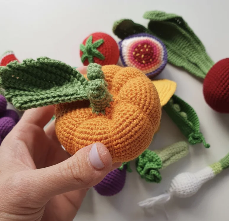 Handmade crochet play food toys baby educational toys knitted pattern amigurumi food crochet fruits vegetables play food toys