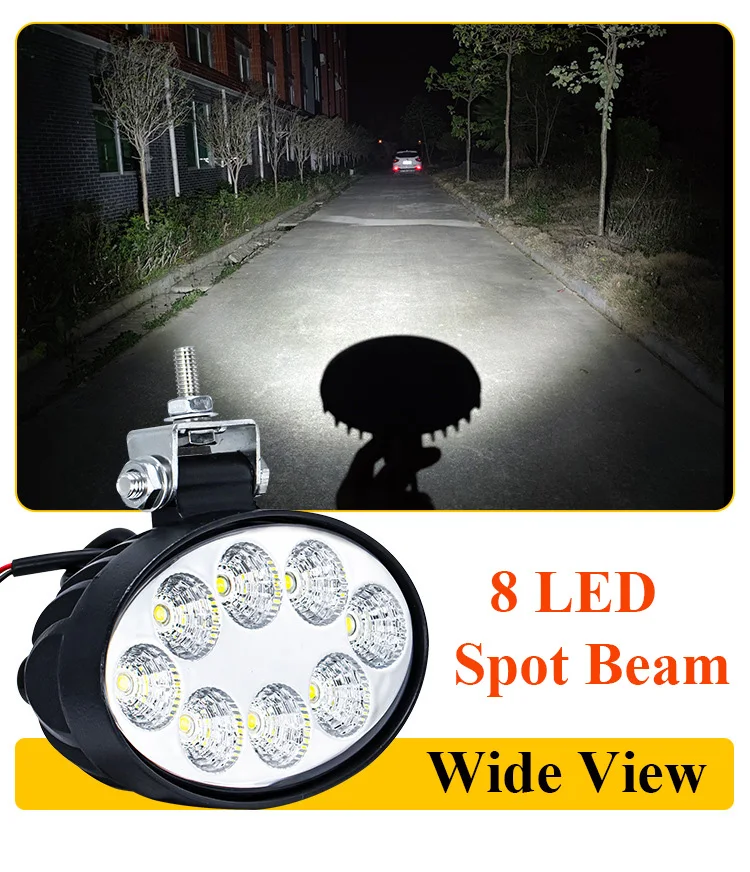 Led work Light oval Driving Lights 30W 55mm Led combo beam white waterproof Thickened shockproof For excavators loader