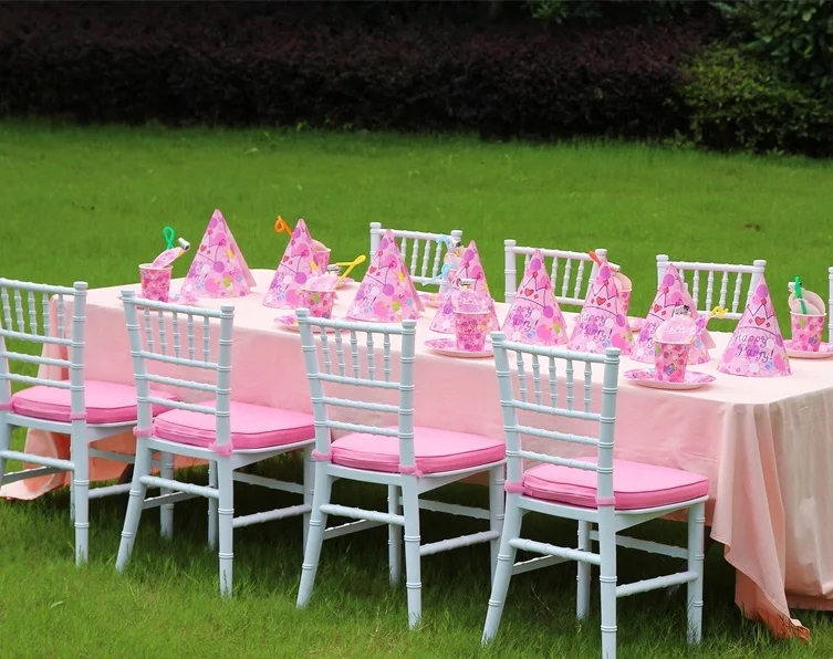 China factory stackable children party chair/plastic party chair/kids resin chiavari chair