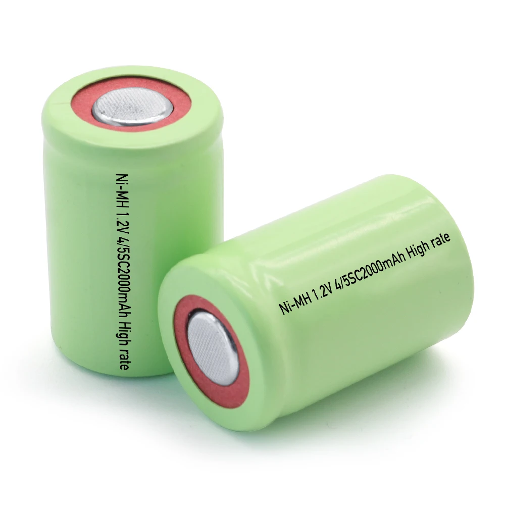 Manufacturer Hot Sale ni-mh  1.2v 4/5SC 2000mAh 10C Discharge Rate Rechargeable Battery