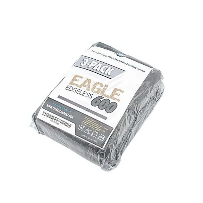 Factory wholesale 600gsm Car detailing40*40cm super soft plush car cleaning microfiber Coral Fleece edgeless microfiber towel