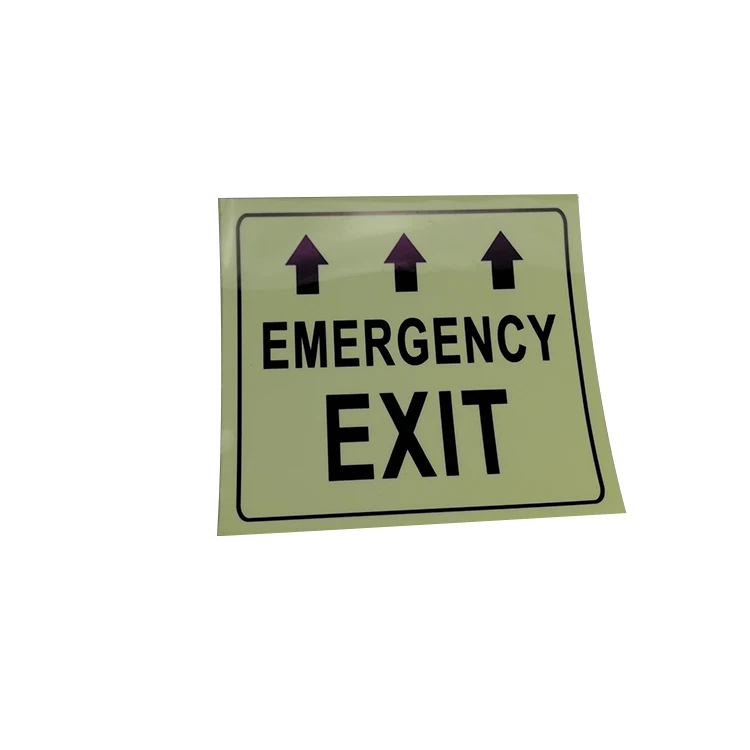 Caution Photoluminescent Safety Sign for Warning