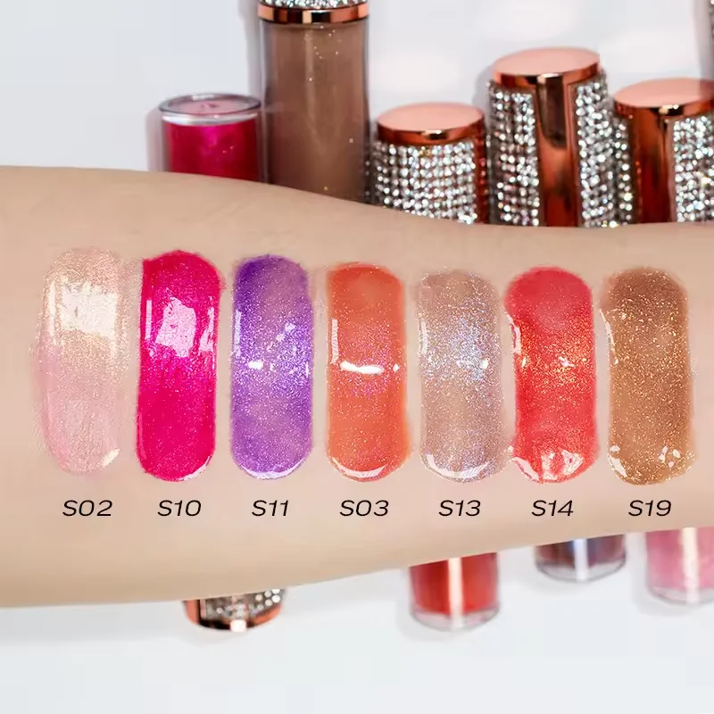 Vegan Clear Nude Lipgloss Vendor Round OEM Lip gloss Tubes Packaging 6ml Clear Lip Gloss Tubes With Big Brush Big Wand