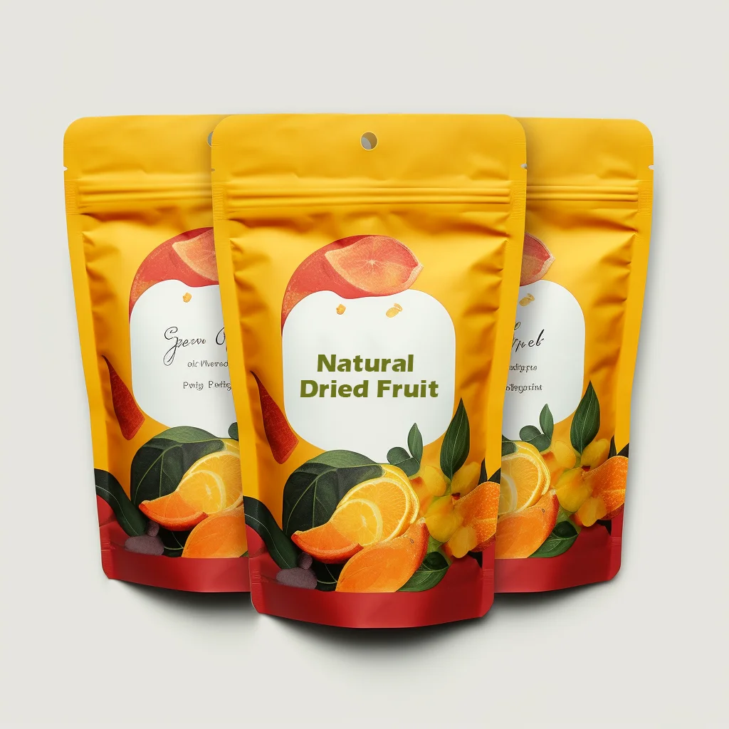 Custom Printed Moisture Proof Reusable Ziplock Stand Up Pouch Dried Raisins Fruit Organic Packaging Bags