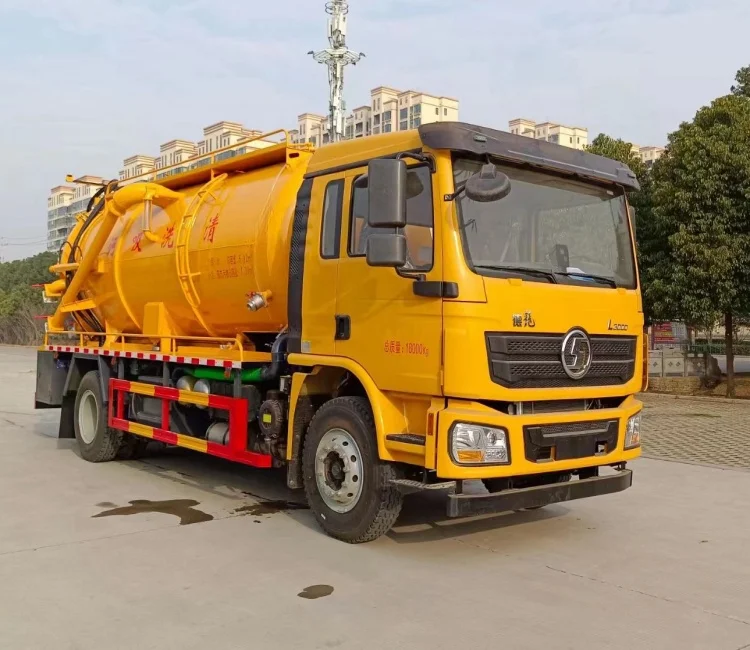 Новый стиль Shaanxi Qi Delong 4*2 машина для очистки всасывания 13 кубических городских канализации автомобиля MJanure мусоровоз