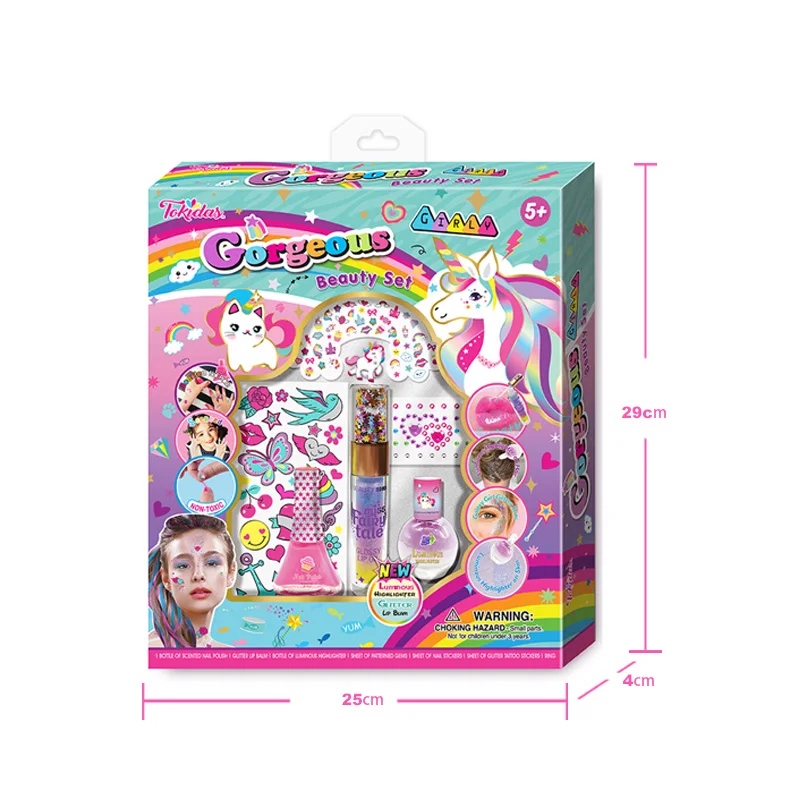 2023 Children makeup  Fashion nail art nail polish Makeup Toys body art waterproof temporary tattoo female body art tattoos