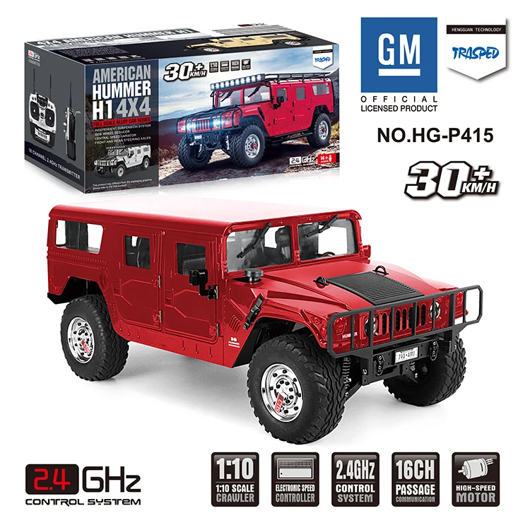 TRASPED HG-P415 1/10 2.4G 4WD Car Metal Chassis Vehicle Model American Civilian Hummer H1 rc truck remote control car