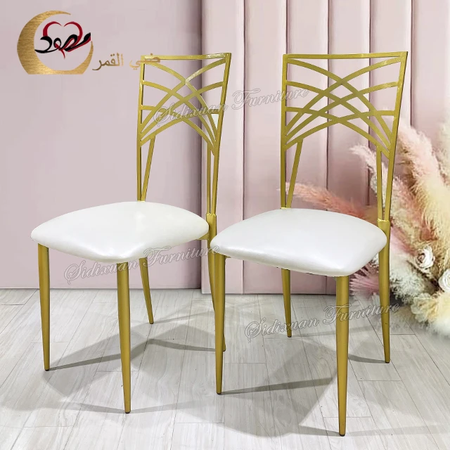 luxury cross back aluminum frame cheap banquet chairs wholesale