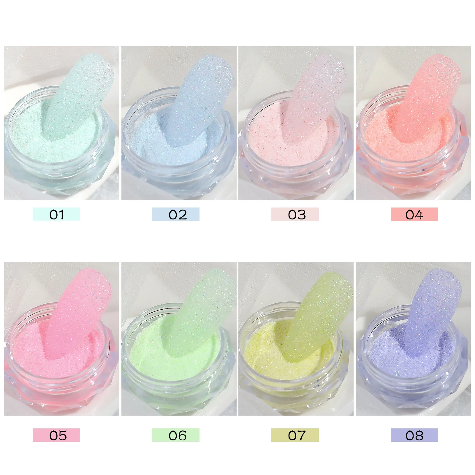 Misscheering Boxed 2g colorful shimmering fantasy elf nail powder