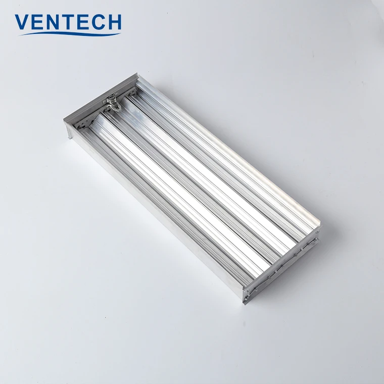 Ventilation air duct supply grille damper aluminum adjustable screw control opposed blade damper