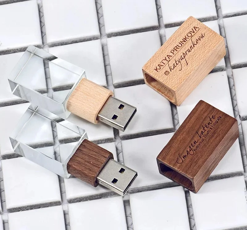 Custom Gift Box USB Stick 8GB 16GB 32GB 64GB High Speed 3.0 Crystal USB Flash Drive