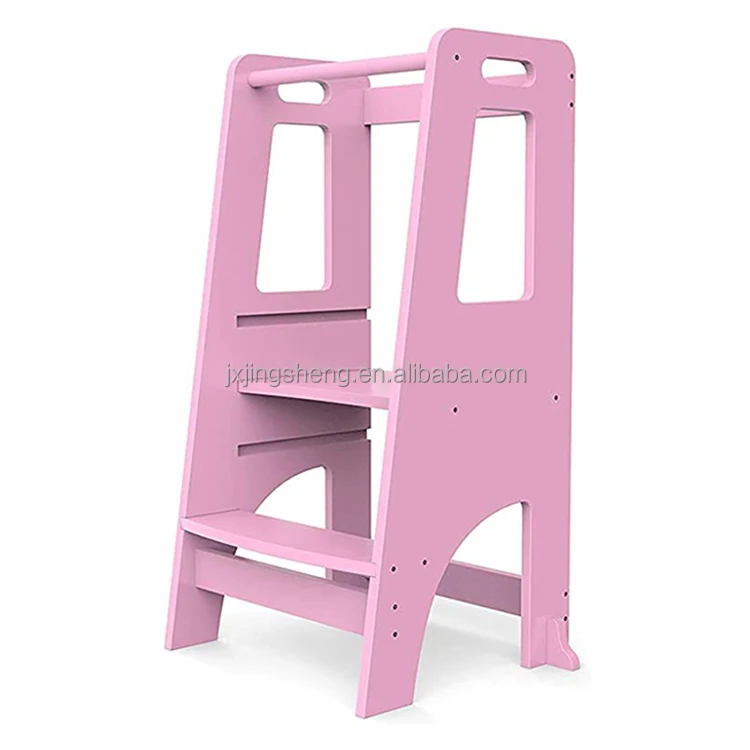 Montessori Furniture and Toys Kids Kitchen Little Helper Nursery School Step Up Stool Children Learning Tower for Toddlers