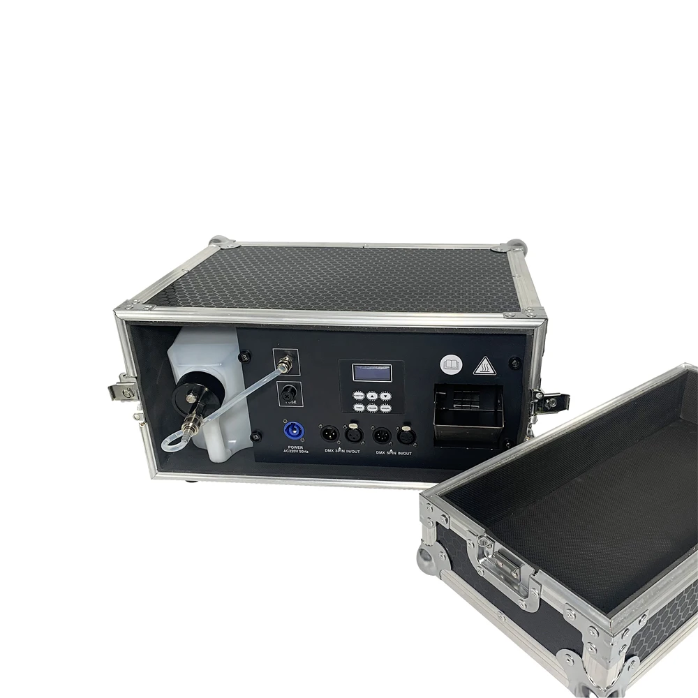 1500W morning haze machine DMX+LCD with flight case stage for professional dj and disco