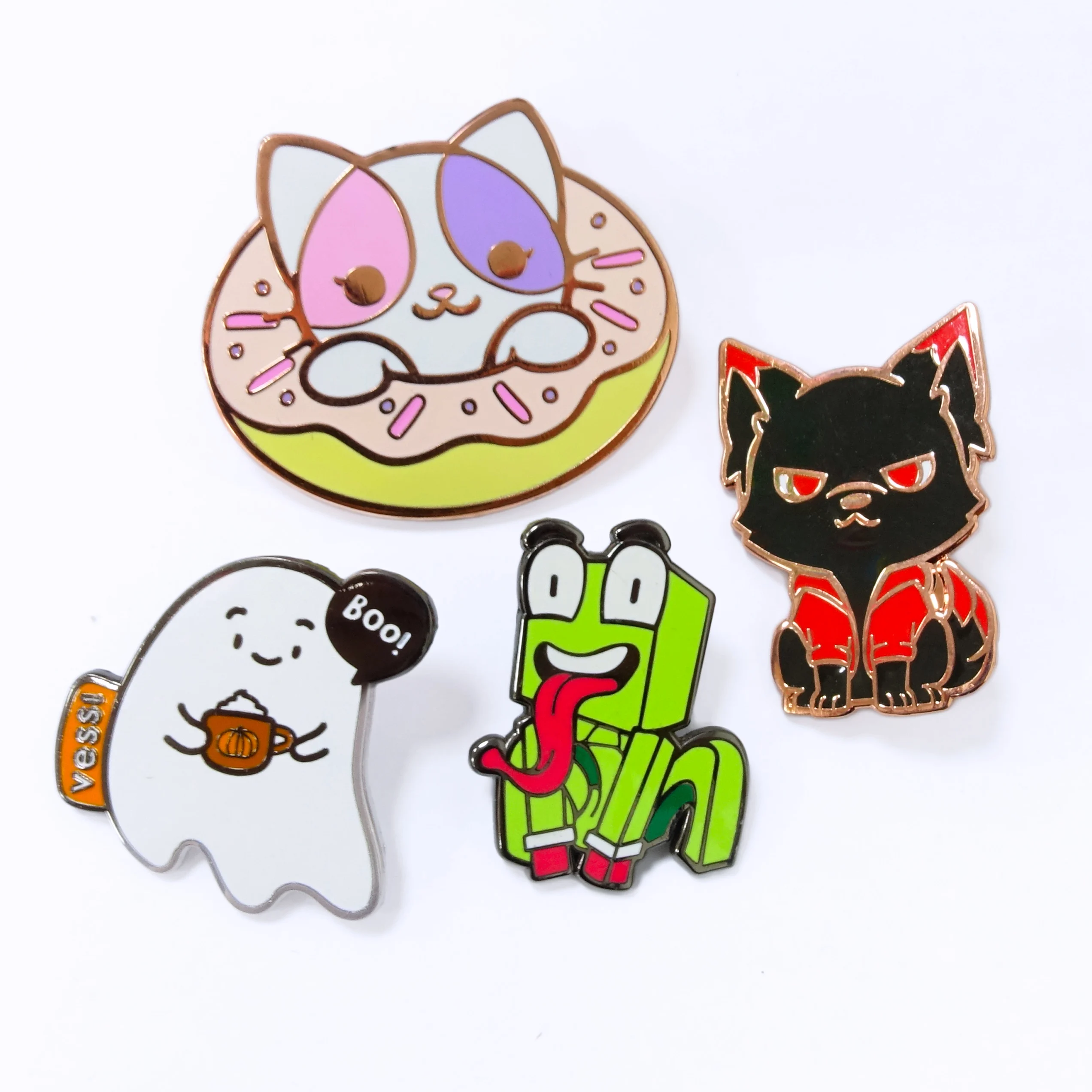 no moq Animals, cats, sheep color zinc alloy custom hard enamel pin pocket cute enamel pins