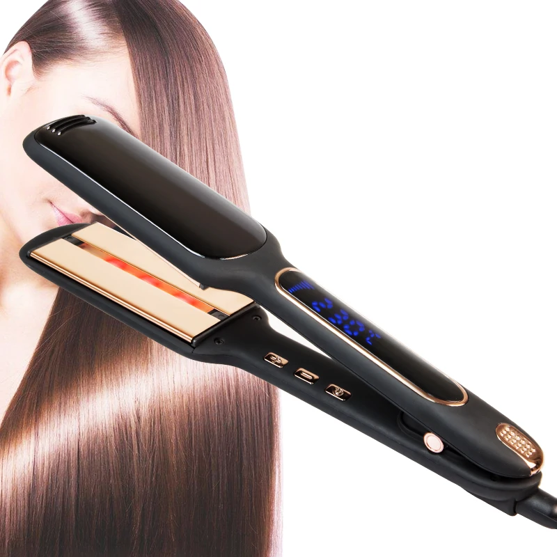 Hot Selling Infrared Steam Hair Straightener Private Label Hair Straitner Straightener Rebonding Hair Straightening Drum