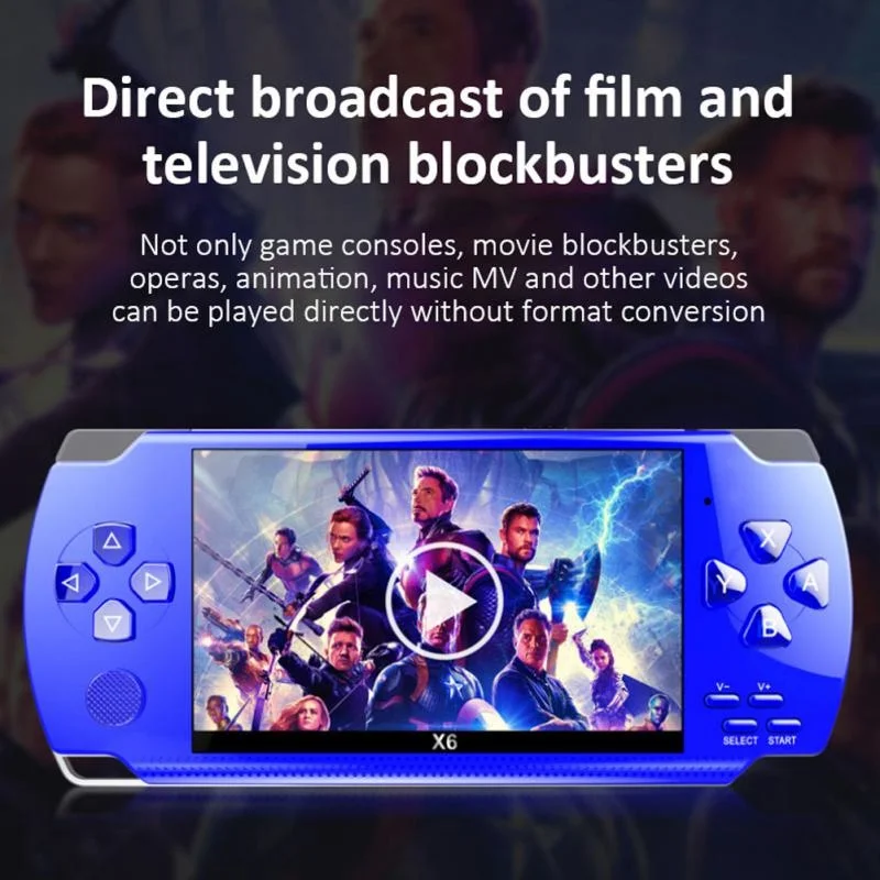 X6 4.0 Cal Handheld Video Console Double Joystick Mini Portable Game Console Built-in 1500 Classic Free Games PC TV Support Best