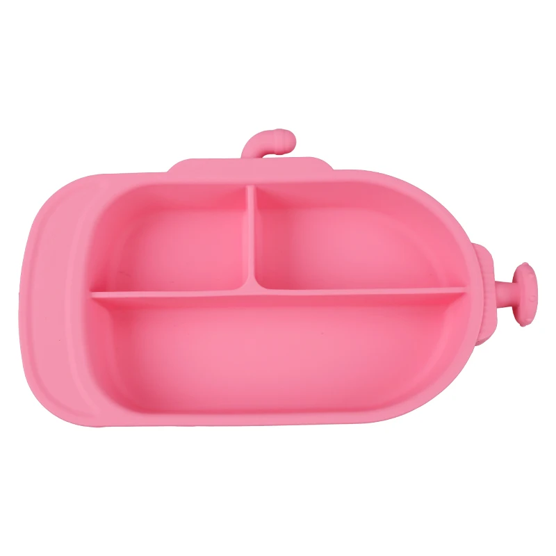 Lohas Best Selling Baby Dishes Dining Children Dinnerware Plate Set Bowls Kid Toddler Food Feeding Divided Silicon Suction Plate