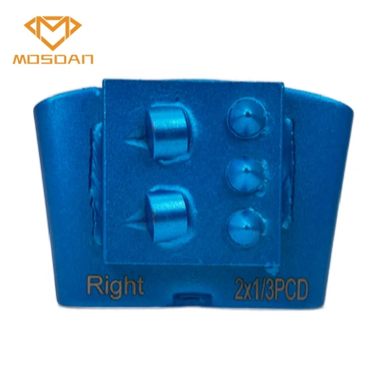 Ez Change 2x1/3 PCD wear 3 Sharp Alloy Balance Segment Grinding Plate for Epoxy Coating Removal