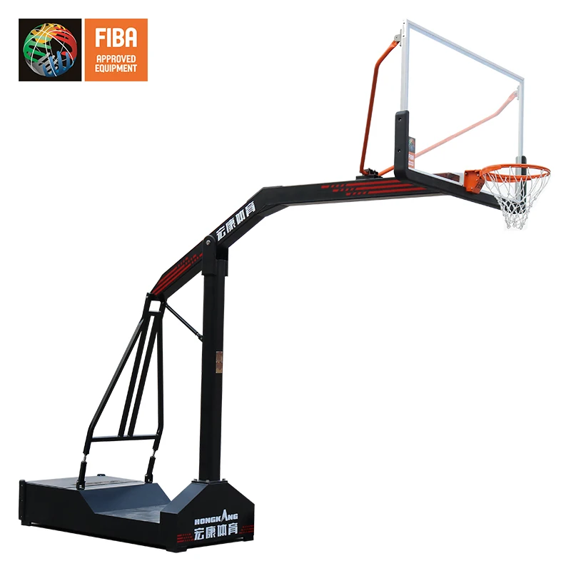 FIBA  APPROVED movable height adjustable foldable basketball hoop basketball training system basketball stand