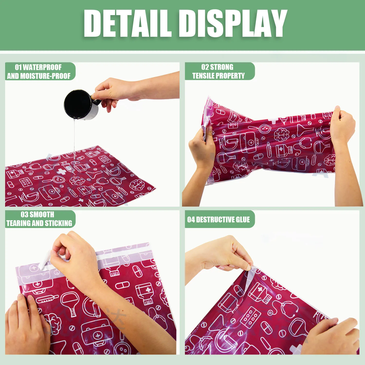 Recycled Courier Bags Factory custom printing recyclable plastic clothing envelope bag POLY underwear express bag