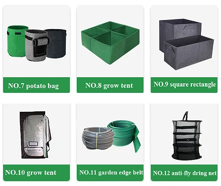 Factory Wholesale Non Woven Biodegradable Square Rectangle Flower Plant Pots Garden Fabric Grow Bags