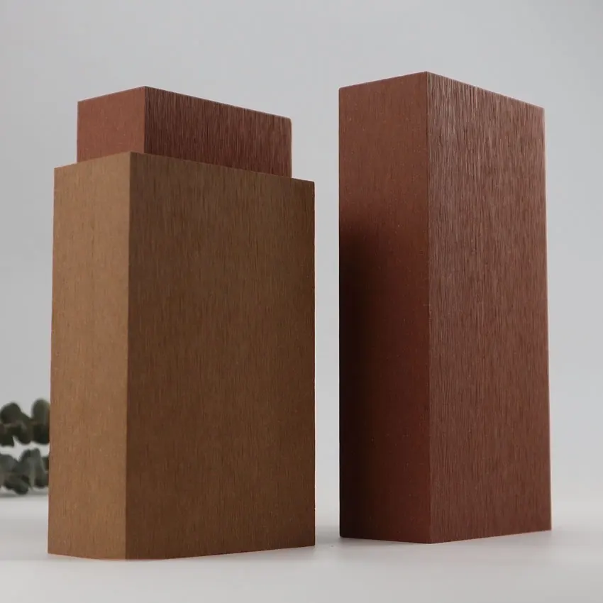 Cheap Price  Exterior 50*50 100*50 Square Hollow Wood Tube Plastic Composite Outdoor WPC Timber Tubes