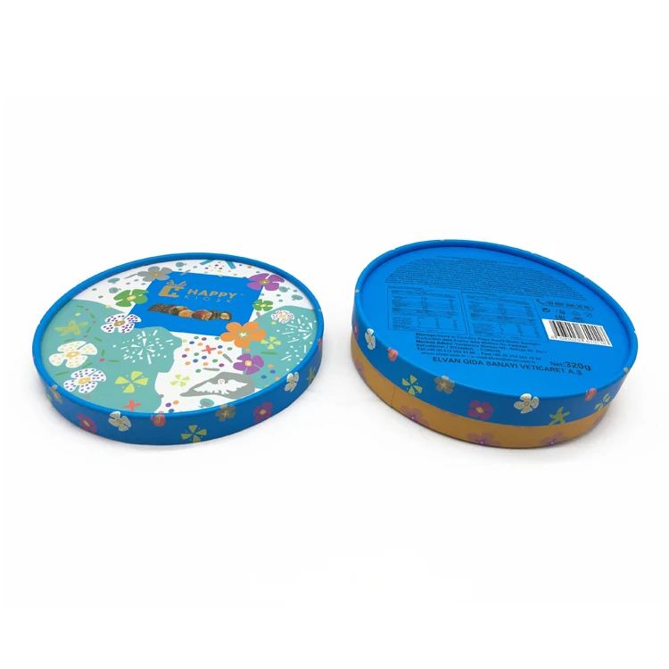 Factory Wholesale Empty Round Chocolate Gift Packaging Box Food Safe Cylinder Eco Paperboard Tube Candy Box with Custom Printing