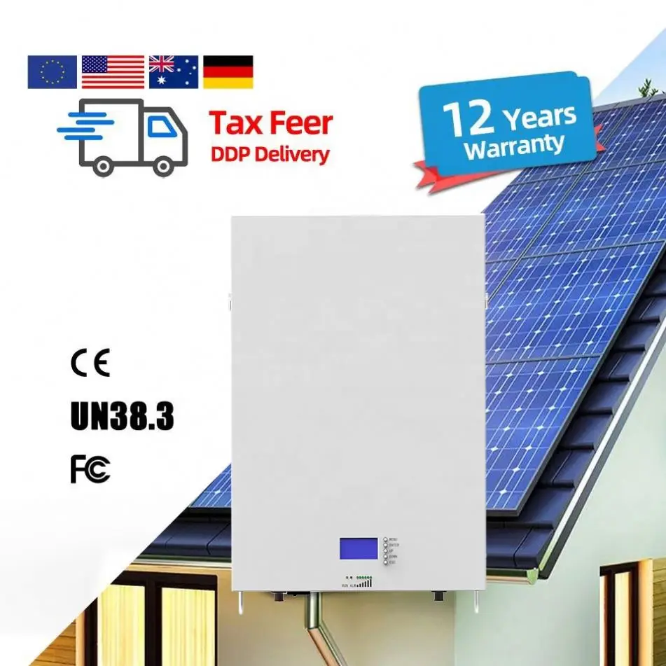 Europa Eu stock powerwall 48v 4.8wh powerwall de 10kw 15kw battery wall-mounted energy storage battery for home solar system`